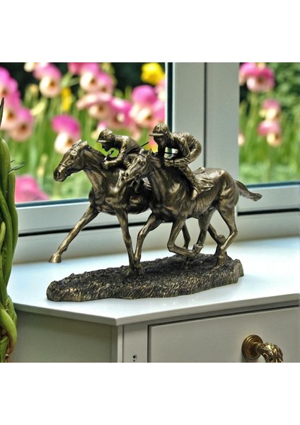 Wıse Veronese Serisi-Wise Atlar-Wıse 2li Atlı Jokey-32*14*20 CM– Dekoratif Obje ve Koleksiyonluk Model