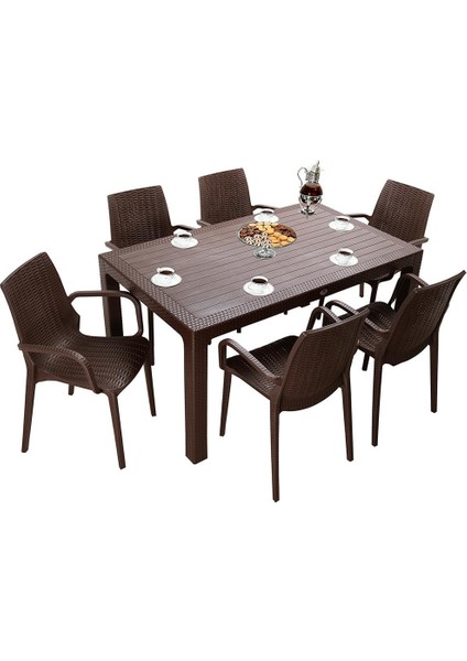 Elit Rattan 90x150 Nirvana Koltuk Masa Takımı