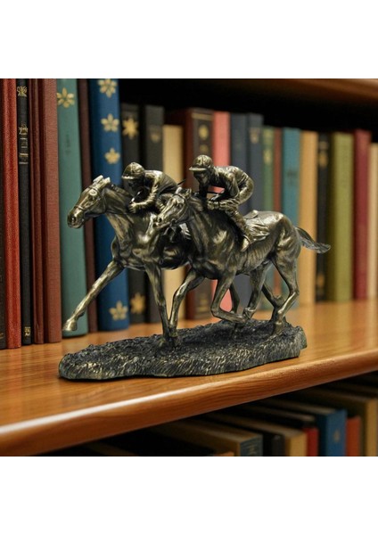 Wıse Veronese Serisi-Wise Atlar-Wıse 2li Atlı Jokey-32*14*20 CM– Dekoratif Obje ve Koleksiyonluk Model modelleri