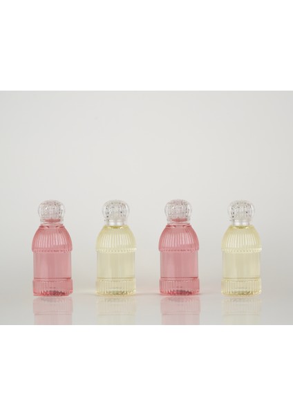 50 ml Kristalize Oval Pet Şişe ve Kristal Kapaklı Damlalıklı Hediyelik Kolonya Şişesi 20 Adet