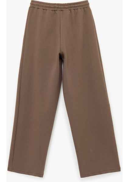 Pamuklu Rahat Kalıp Pileli Beli Bağcıklı Geniş Paça Eşofman Altı fiyatları