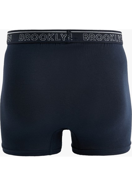 Baskılı Lastikli Basic Pamuklu 3'lü Boxer Seti fırsatları