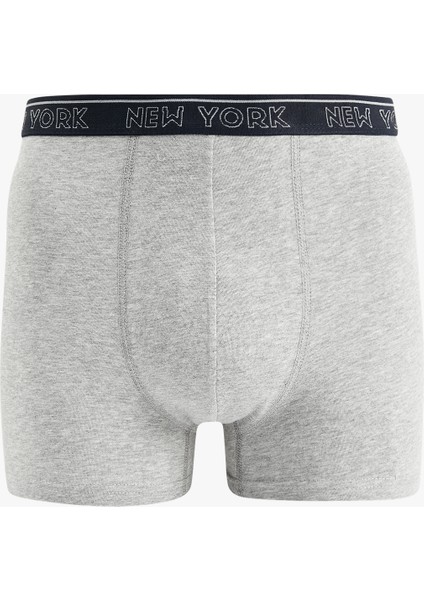 Baskılı Lastikli Basic Pamuklu 3'lü Boxer Seti indirimleri