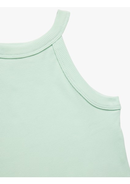 Pamuklu Kolsuz Halter Yaka Slim Fit Crop Atlet modelleri