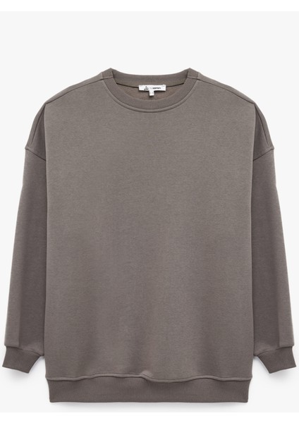 Rahat Kalıp Uzun Kollu Bisiklet Yaka Pamuklu Basic 2'li Sweatshirt Seti fiyatları