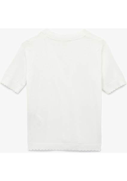 Düğmeli Kısa Kollu V Yaka Triko Hırka fiyatları