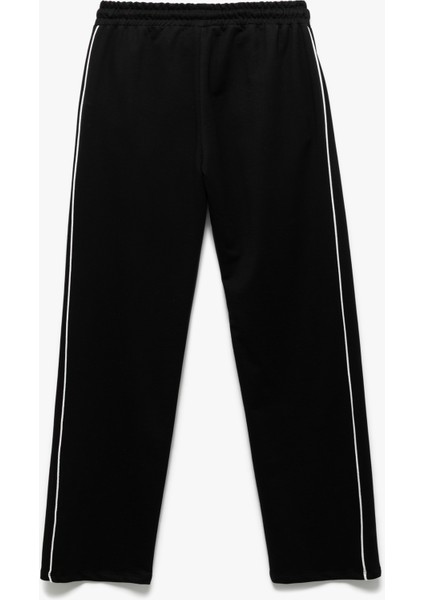 Yüksek Bel Lastikli Cep Detaylı Biyeli Oversize Geniş Paça Eşofman Altı fırsatları