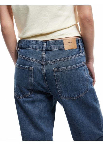 Normal Bel Straight Fit Düğmeli Pamuklu Düz Paça Jean Pantolon - Straight Fit Jean modelleri