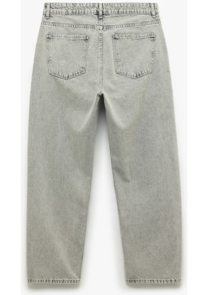 Pamuklu Cep Detaylı Bol Baggy Jean Pantolon indirimleri