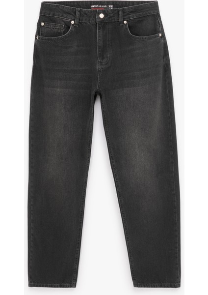 Pamuklu Normal Bel Vintage Straight Fit Jean Pantolon