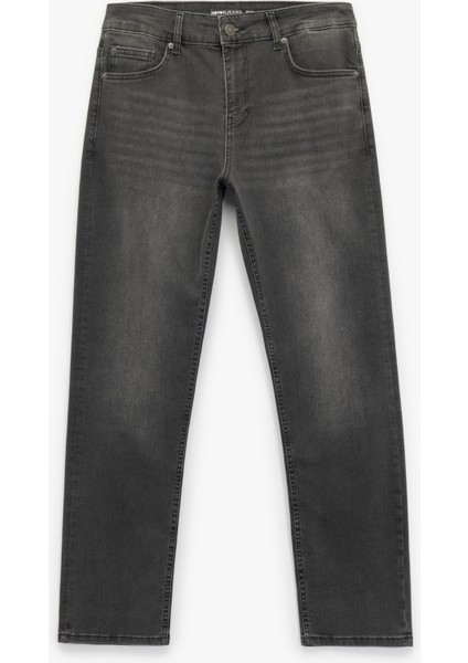 Normal Bel Pamuklu Straight Fit Jean Pantolon - Mark Jean