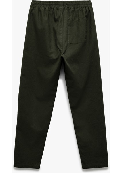 Keten Pamuk Karışımlı Beli Bağcıklı Yazlık Chino Pantolon indirimleri