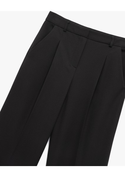 Cepli Pile Detaylı Yüksek Bel Palazzo Pantolon modelleri