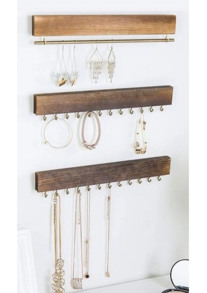Doğal Ahşap Takı Askılığı, Şık ve Düzenli Saklama Çözümü