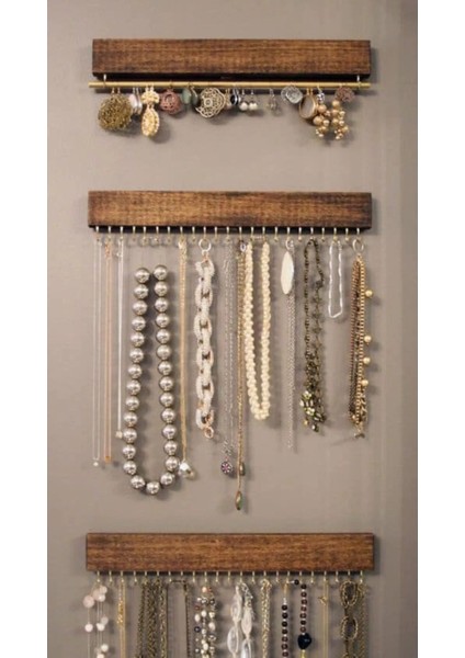 Doğal Ahşap Takı Askılığı, Şık ve Düzenli Saklama Çözümü modelleri