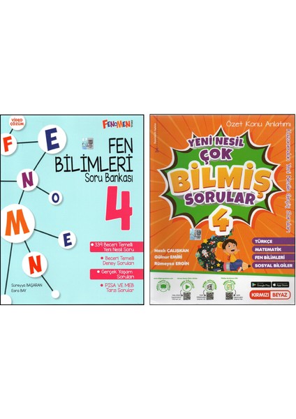 Fenomen 4.fen B. Soru B.+Kırmızı Beyaz Çok Bilmiş S. (2 Kitap)