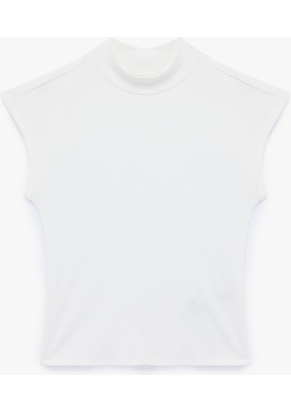 Kolsuz Pamuklu Dik Yaka Tişört