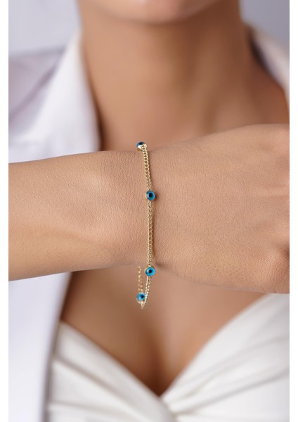 14 Ayar Altın Gurmet Zincirde Göz Detaylı Set indirimleri