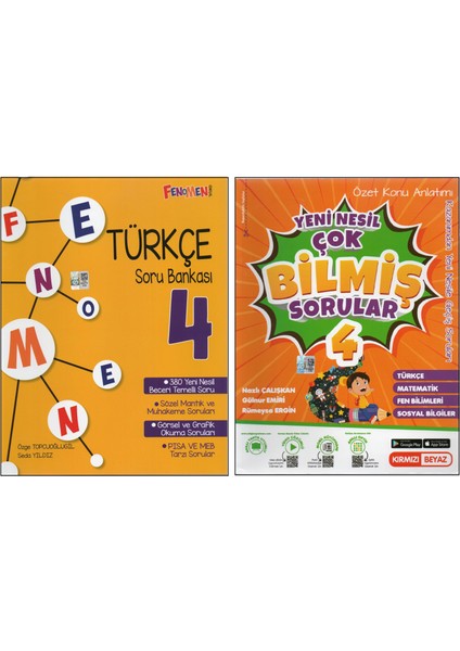Fenomen 4. Sınıf Türkçe S.b.+Kırmızı Beyaz Çok Bilmiş S. (2 Kitap)