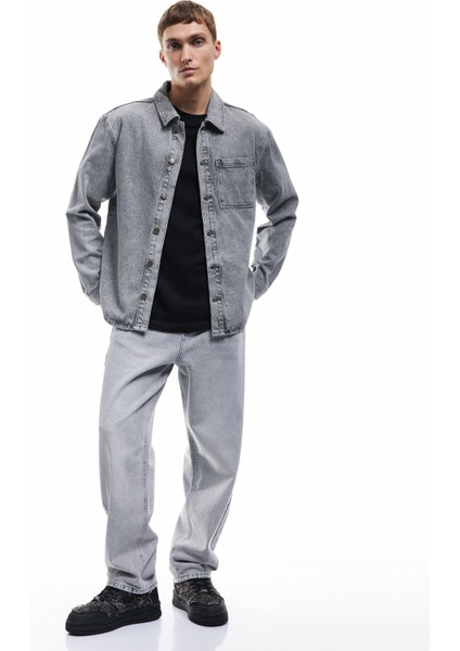 Pamuklu Cep Detaylı Bol Baggy Jean Pantolon