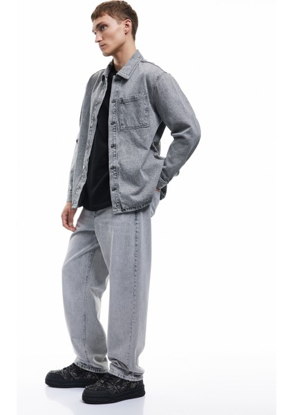 Pamuklu Cep Detaylı Bol Baggy Jean Pantolon fiyatları