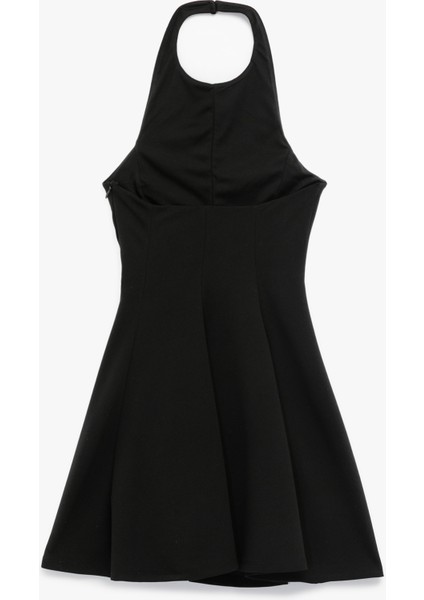 Kolsuz Halter Yaka Volanlı Mini Elbise fiyatları