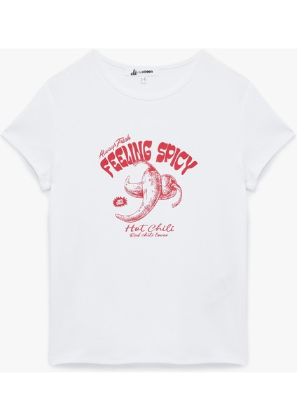 Pamuklu Slim Fit Kısa Kollu Bisiklet Yaka Tişört