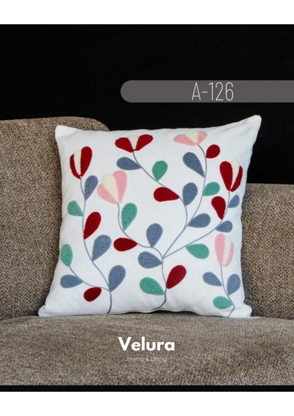 Dekoratif Kırlent & Pinterest Kırlent & Keten Kumaş - Nakış Işleme & A126