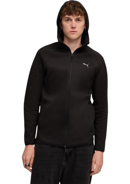 Evostripe Siyah Kapüşonlu Sweatshirt 68823101