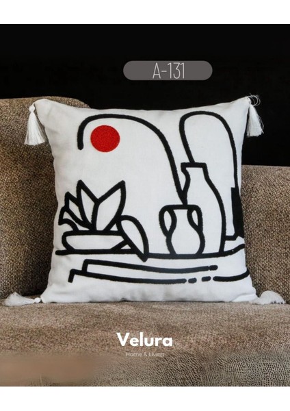Dekoratif Kırlent & Pinterest Kırlent & Keten Kumaş - Nakış Işleme & A131