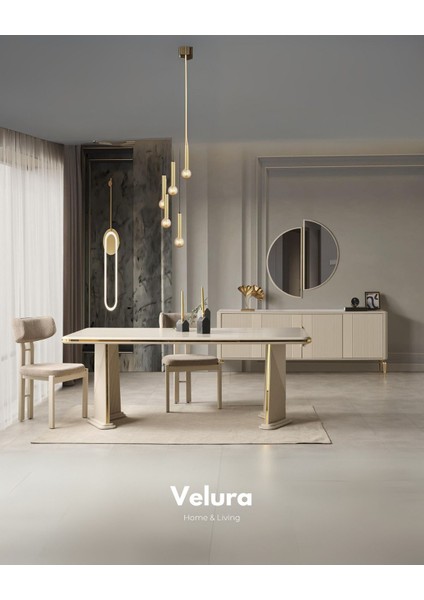 Venti Gold Yemek Odası Takımı (Yemek Masası + 4 Adet Sandalye) fiyatları