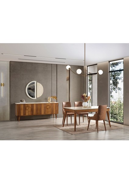 Luna Yemek Odası Takımı (Yemek Masası + 4 Adet Sandalye) modelleri