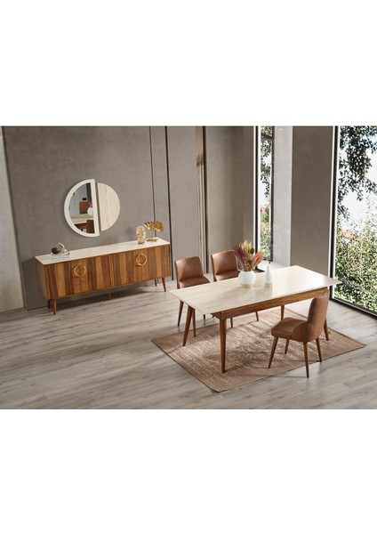 Luna Yemek Odası Takımı (Yemek Masası + 4 Adet Sandalye)