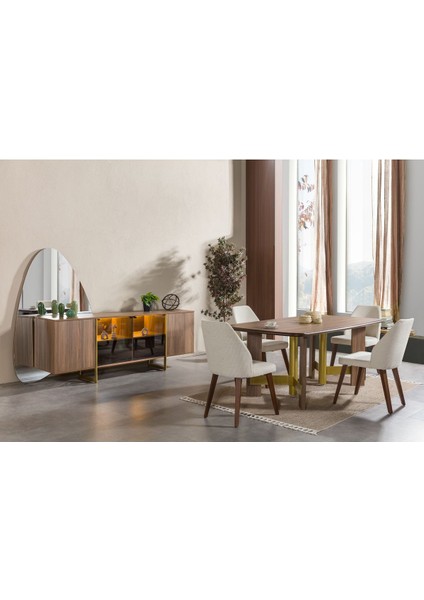 Torino Yemek Odası Takımı (Yemek Masası + 4 Adet Sandalye)