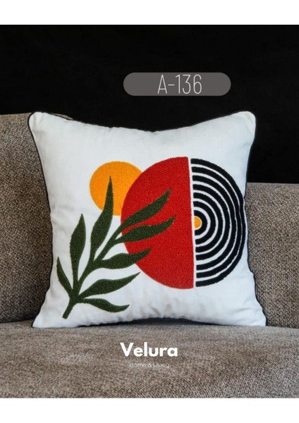 Dekoratif Kırlent & Pinterest Kırlent & Keten Kumaş - Nakış Işleme & A136