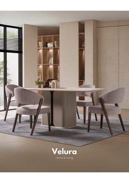 Petra Yemek Odası Takımı (Yemek Masası + 4 Adet Sandalye)