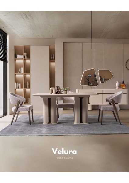 Petra Yemek Odası Takımı (Yemek Masası + 4 Adet Sandalye)