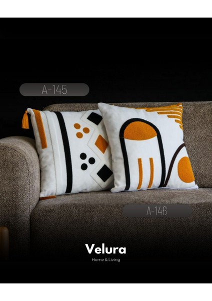 Dekoratif Kırlent & Pinterest Kırlent & Keten Kumaş - Nakış Işleme & A145-A146