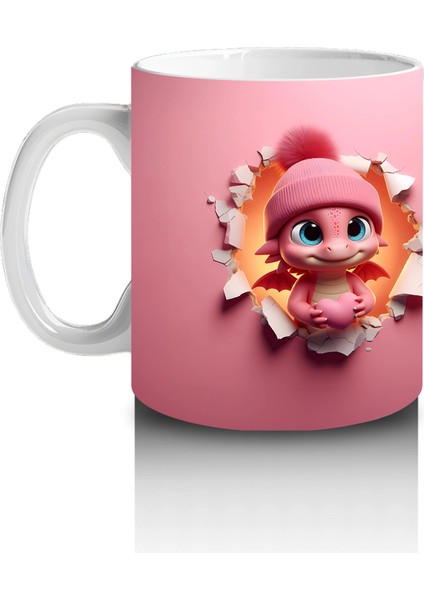 Gülümseyen Gözlerle Bakan Şapkalı Kız Maskot – Baskılı Kahve Kupası fiyatları