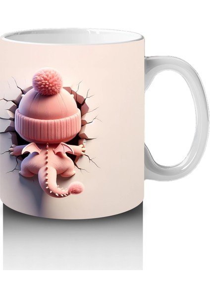 Gülümseyen Gözlerle Bakan Şapkalı Kız Maskot – Baskılı Kahve Kupası fırsatları