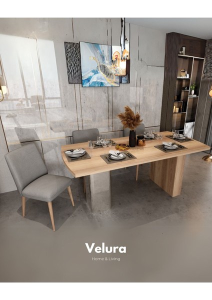 Hisar Yemek Odası Takımı (Yemek Masası + 4 Adet Sandalye)