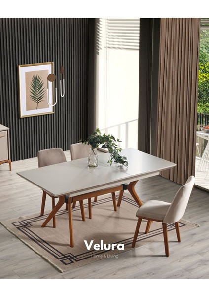 Elra Yemek Odası Takımı (Yemek Masası + 4 Adet Sandalye)