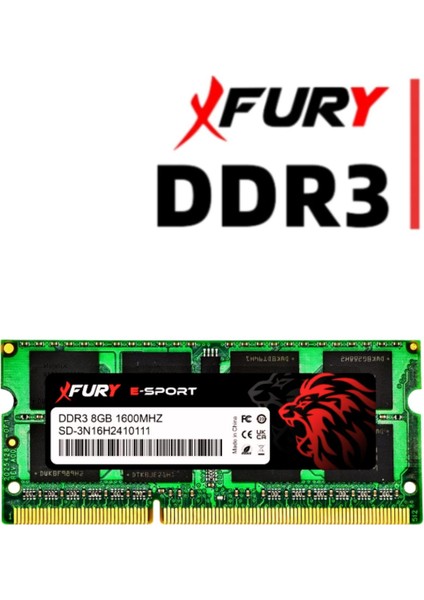 E-Sport 8gb 1600MHZ Ddr3 Notebook Ram Bellek