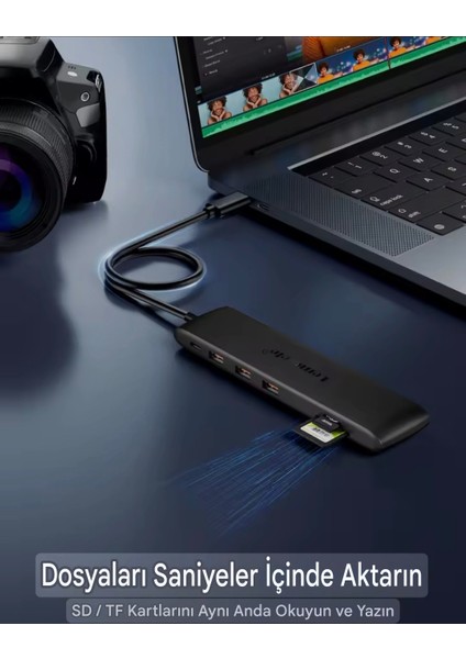 13'ün 1'i 4K30Hz HDMI/Usb 3.0/Pd 100W/3.5 mm/VGA/Sd/Tf Kart/Usb 2.0 Çevirici Dönüştürücü Hub Splitter Dizüstü Macbook Pro Air iPad