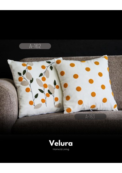 Dekoratif Kırlent & Pinterest Kırlent & Keten Kumaş - Nakış Işleme & A162-A163