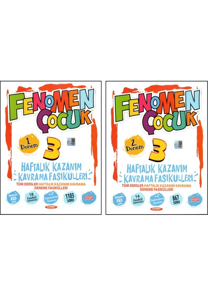 Kurmay 3. Sınıf Haftalık Kazanım Kavrama Fasikülleri (2 Kitap)