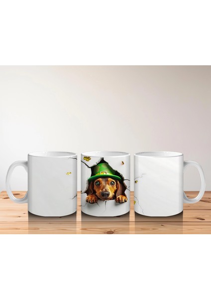 Çatlak Duvardan Bakan Şapkalı Beagle – Baskılı Kahve Kupası indirimleri