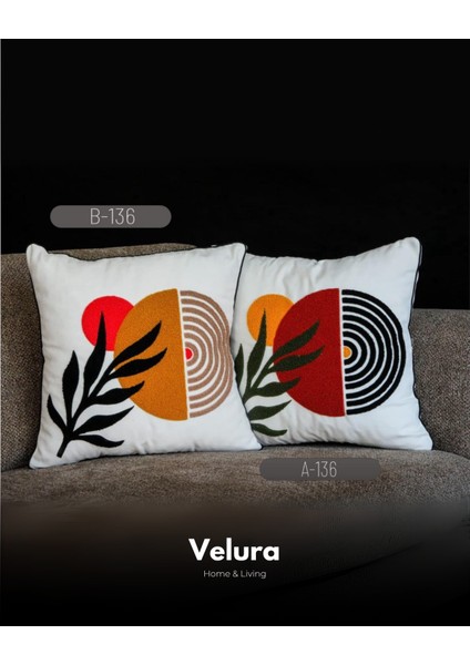 Dekoratif Kırlent & Pinterest Kırlent & Keten Kumaş - Nakış Işleme & A136-B136