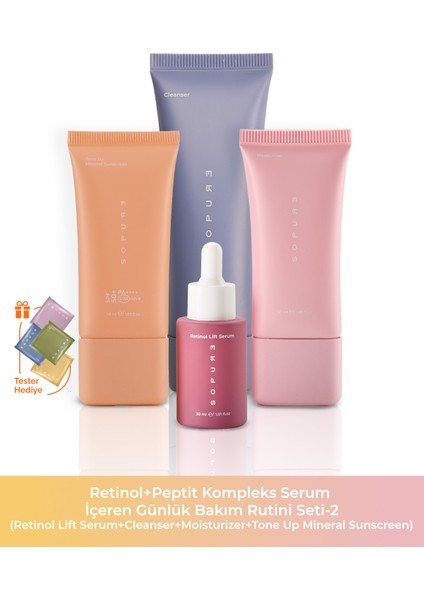 Retinol+Peptit Kompleks Serum Içeren Günlük Bakım Rutini Seti-2 (11131417)