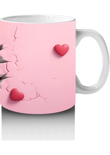 Kalplerle Süslenmiş Duvarı Delen Maymun – Baskılı Kahve Kupası fırsatları